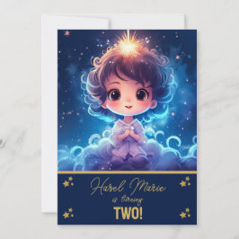 Twinkle Little Starry Princess Girl Birthday Inbjudningar