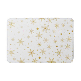 Twinkle Snowflake 3 - Guld & White- Badrumsmatta