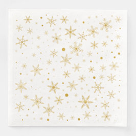 Twinkle Snowflake 3 - Guld & White- Pappersservett