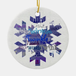 Twinkle Snowflake Julgransprydnad Keramik