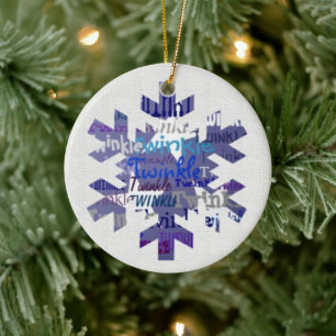 Twinkle Snowflake Julgransprydnad Keramik