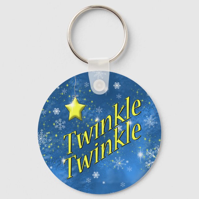 Twinkle Snowflake Nyckelring (Framsida)