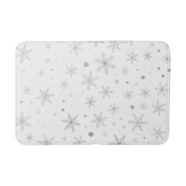 Twinkle Snowflake - Silver Grått & White Badrumsmatta