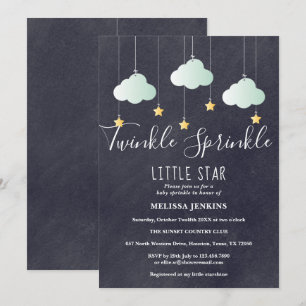 Twinkle Sprinkle Baby Shower Sprinkle Chalkboard Inbjudningar