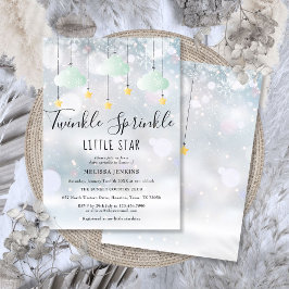 Twinkle Sprinkle Lille Stjärna Vinter Baby Shower Inbjudningar