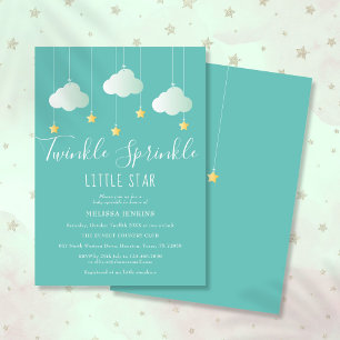 Twinkle Sprinkle Little Star Baby Shower Inbjudningar