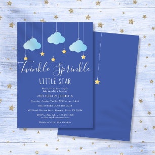 Twinkle Sprinkle Little Star Baby Sprinkle Dusch Inbjudningar