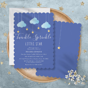 Twinkle Sprinkle Little Star Baby Sprinkle/Shower Inbjudningar
