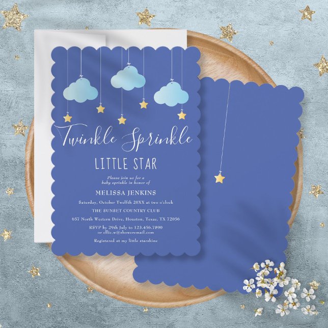 Twinkle Sprinkle Little Star Baby Sprinkle/Shower Inbjudningar (Twinkle Sprinkle Little Star Baby Sprinkle/Shower Invitation)