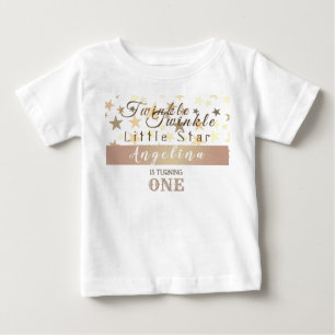 Twinkle Star 1:a födelsedagen Babyflicka T Shirt
