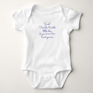 Twinkle star baby bodysuit med monogram t shirt