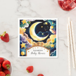 Twinkle Star Boho Celestial Baby Shower Pappersservett