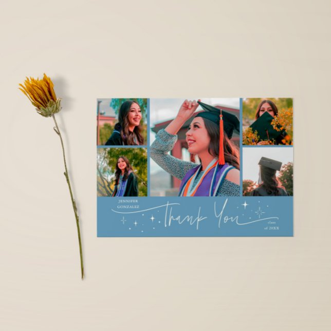Twinkle Star Denim Blå Grad Multi Foto Tack Meddelande (Skapare uppladdad)