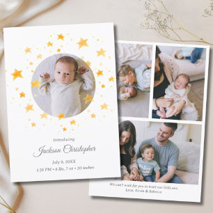 Twinkle Star Gender Neutral Newborn Baby Bird Meddelande