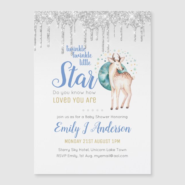 TWINKLE Star-inskjutning av Glitter Woodland Hjort (Framsida)