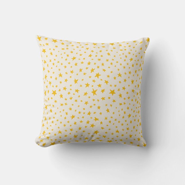 Twinkle Stars golden yellow and cream Kudde (Framsida)