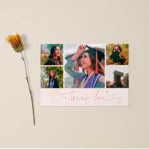 Twinkle Stars Peach Grad Multi Foto Tack Kort