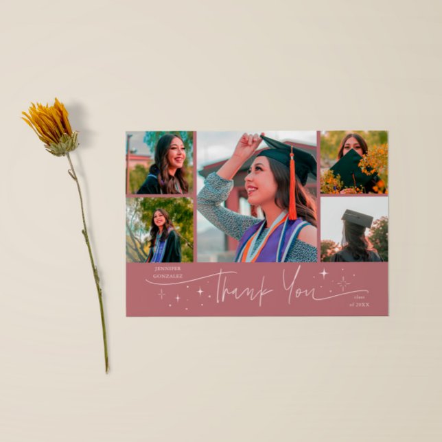 Twinkle Stars Rosa Grad Multi Foto Tack Meddelande (Skapare uppladdad)