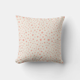 Twinkle Stars terracotta pink and cream Kudde