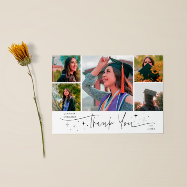 Twinkle Stars Vita Grad Multi Foto Tack Meddelande (Skapare uppladdad)