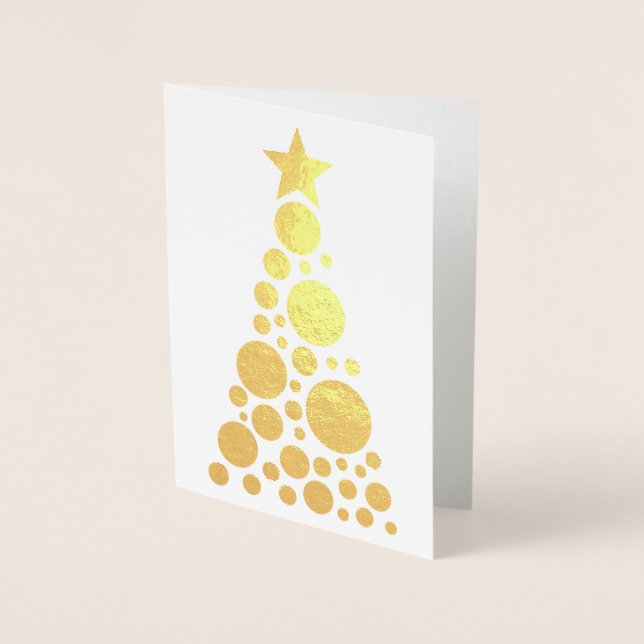 Twinkle Träd - Foil Greeting Card Folierat Kort (Framsida)