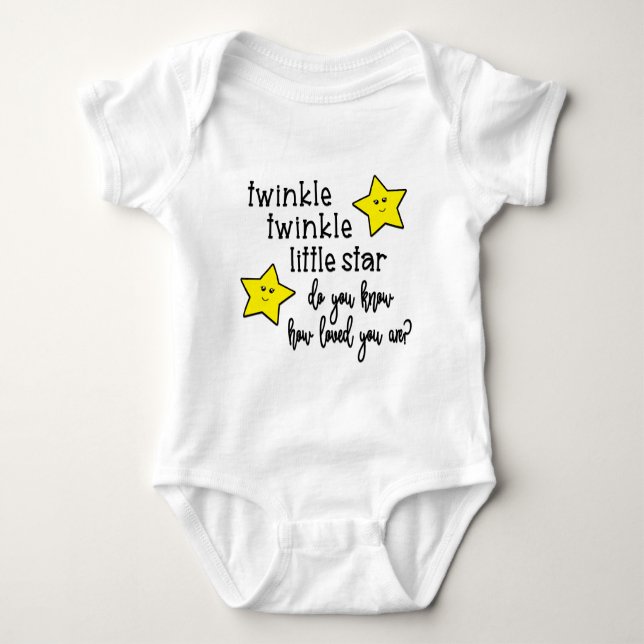 Twinkle Twinkle Baby Bodydress T Shirt (Framsida)