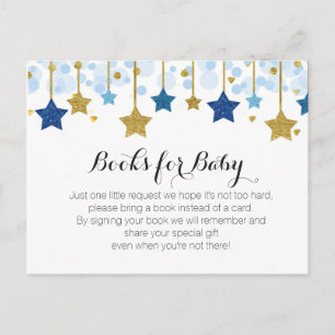 Twinkle Twinkle Baby Shower - lägg till ett bok-in Inbjudan Vykort