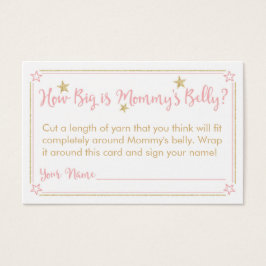 Twinkle Twinkle Baby Shower Mamma Belly Card Visitkort