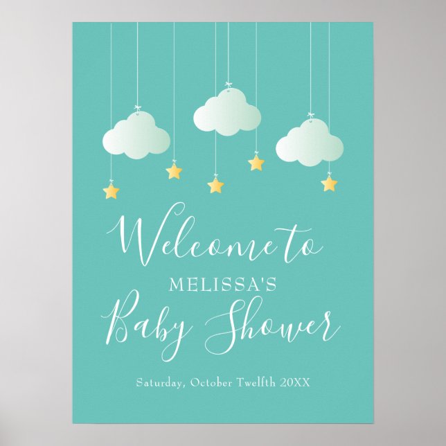 Twinkle Twinkle Baby Shower / Sprinkle Welcome Poster (Framsidan)