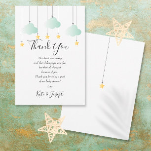 Twinkle Twinkle Baby Shower Tack För Versen Kort