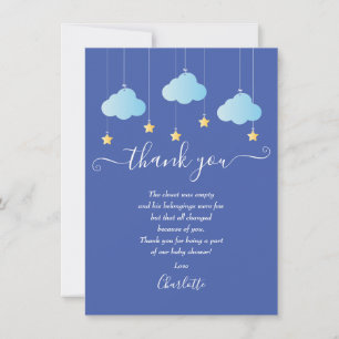 Twinkle Twinkle  Baby Shower Tack så mycket-dikt Kort