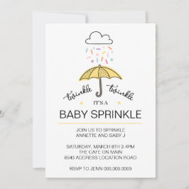 Twinkle twinkle baby sprinkle gender neutral inbjudningar