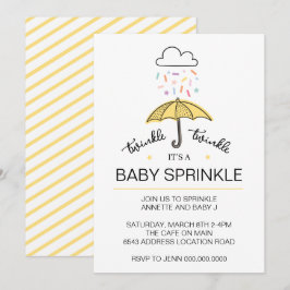 Twinkle twinkle baby sprinkle gender neutral inbjudningar
