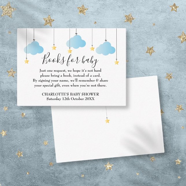 Twinkle Twinkle Bokar for Baby Request Baby Shower Tilläggskort (Twinkle Twinkle Books For Baby Request Baby Shower Enclosure Card)