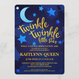 Twinkle Twinkle Gender Neutral Baby Shower Inbjudningar