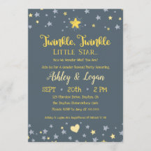 Twinkle Twinkle Köns Avslöjandebal Invitation