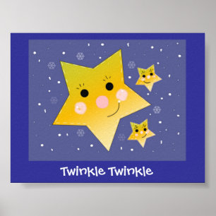Twinkle Twinkle Leende Stjärnor Poster