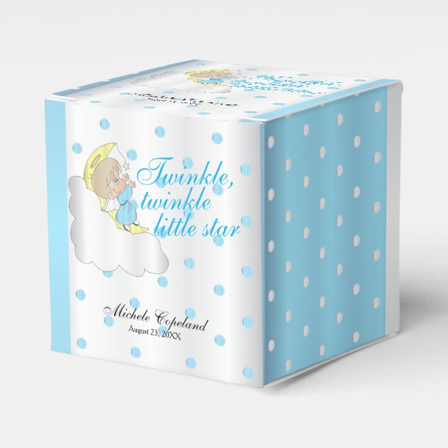*Twinkle, Twinkle Little Star-  Baby Pojke Tack Presentaskar (Framsidan Sidan)