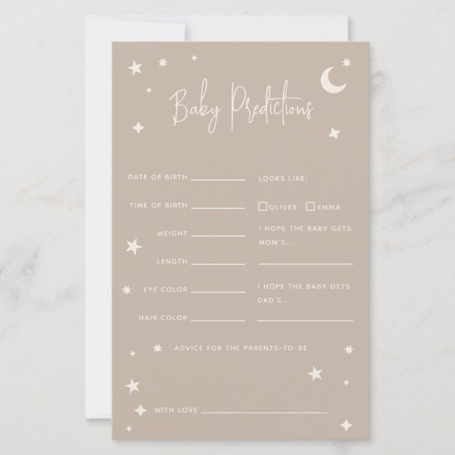 Twinkle Twinkle Little Star Baby Predictions Game (Framsida)