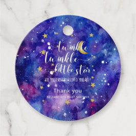 Twinkle Twinkle Little Star Baby Shower Galaxy Gåvor Etiketter