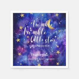 Twinkle Twinkle Little Star Baby Shower Galaxy Pappersservett