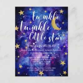 Twinkle Twinkle Little Star Baby Shower Galaxy Vykort