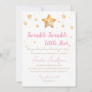 Twinkle Twinkle Little Star Baby Shower Inbjudan