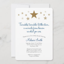 Twinkle Twinkle Little Star Baby Shower Inbjudan