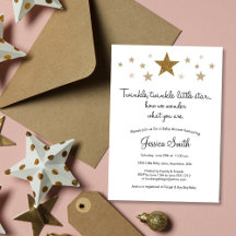 Twinkle Twinkle Little Star Baby Shower Inbjudan