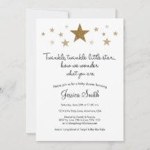 Twinkle Twinkle Little Star Baby Shower Inbjudan