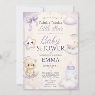 Twinkle Twinkle Little Star Baby Shower Inbjudan