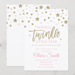 Twinkle Twinkle Little Star Baby Shower-inbjudan Inbjudningar