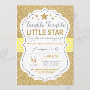 Twinkle Twinkle Little Star Baby Shower-inbjudan Inbjudningar