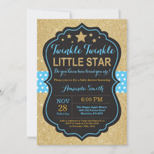 Twinkle Twinkle Little Star Baby Shower-inbjudan Inbjudningar